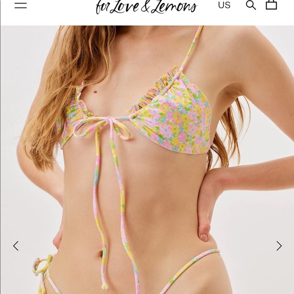 For Love And Lemons Other - For love and lemons zinnia string bikini top